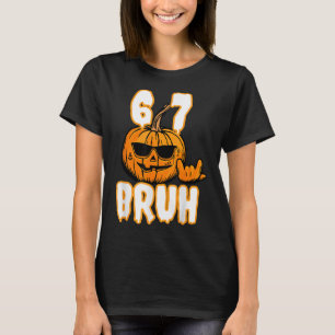 Camiseta 67 Disfraz de Rotura Cerebral de Meme de Halloween