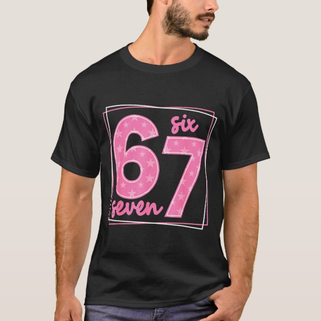 Camiseta 67 divertido número 67 meme de cumpleaños  (Anverso)
