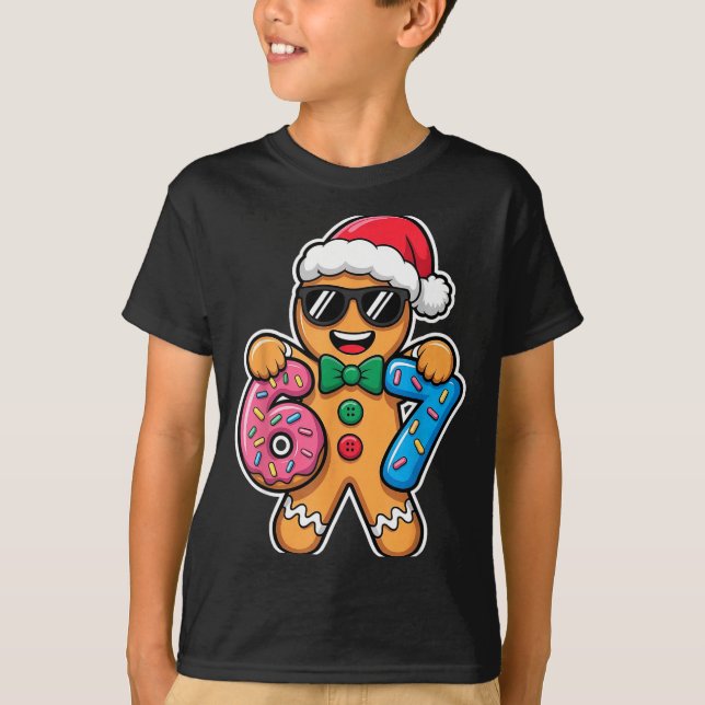 Camiseta 67 Funny Christmas Boys Kids Xmas Six Seven Ginger (Anverso)