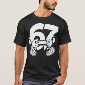 Camiseta 67 Gamer Meme Seis Siete Número Humor Tendencia Di