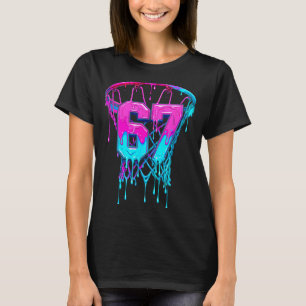Camiseta 67 Goteo de baloncesto Seis Siete Divertido