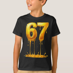 Camiseta 67 Goteo Divertido Seis Siete Meme Niños 6 7 Dr