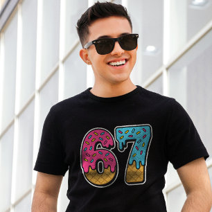 Camiseta 67 Gracioso Meme Ice Cream Seis Siete Gen Alpha