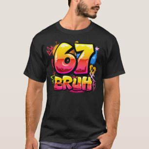 Camiseta 67 Graffiti Camiseta gráfica de moda ur