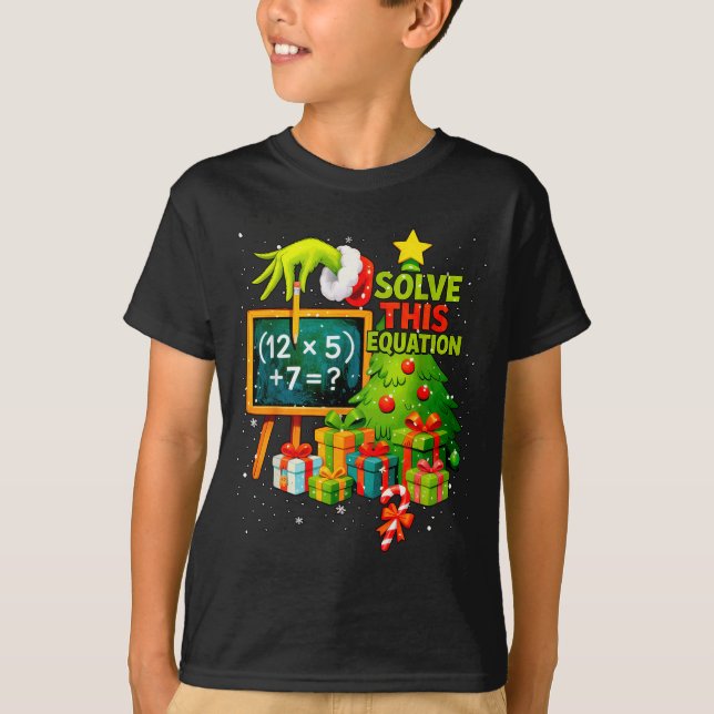 Camiseta 67 Green Teacher Christmas Six Seven Meme Brainrot (Anverso)