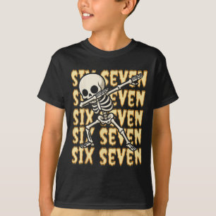 Camiseta 67 Halloween Divertido Seis Siete Meme Skeleto Cer