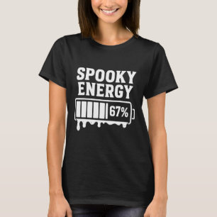 Camiseta 67 Halloween Energía Espeluznante Memes de Rotura
