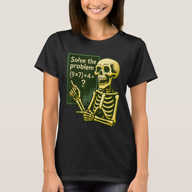 Camiseta 67 Halloween Math Funny Seis Siete Memes Brainrot  (Anverso)