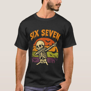 Camiseta 67 Halloween Meme 6 7 Esqueleto Seis Siete Números