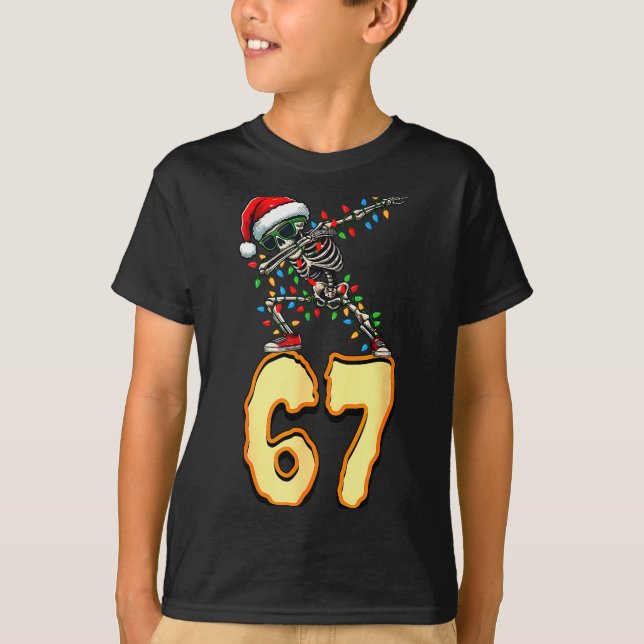 Camiseta 67 Halloween Meme 6 7 Numbers Six Seven Funny Kids (Anverso)