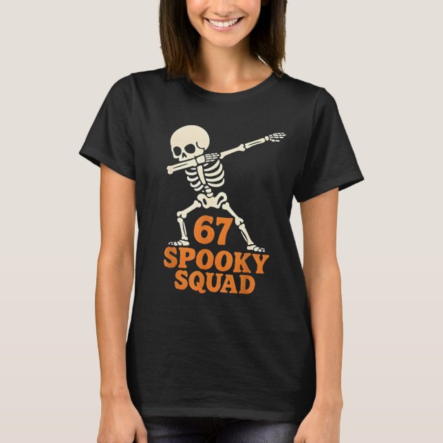 Camiseta 67 Halloween Meme 6 7 Numbers Six Seven Funny Kids (Anverso)