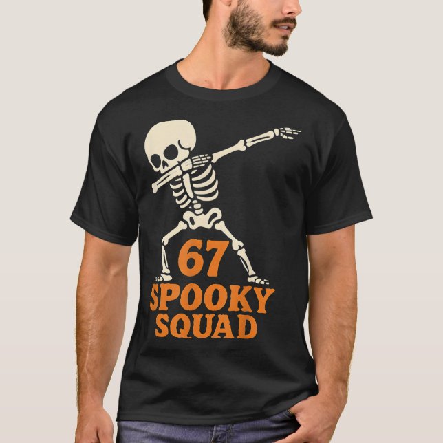 Camiseta 67 Halloween Meme 6 7 Números Seis Siete Niños Div (Anverso)