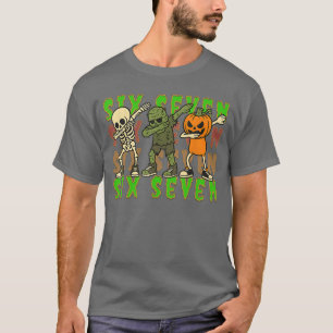 Camiseta 67 Halloween Meme Seis Siete Esqueleto Zombi Baila