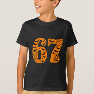 Camiseta 67 Halloween Seis Siete Brainrot Meme Niños Divers
