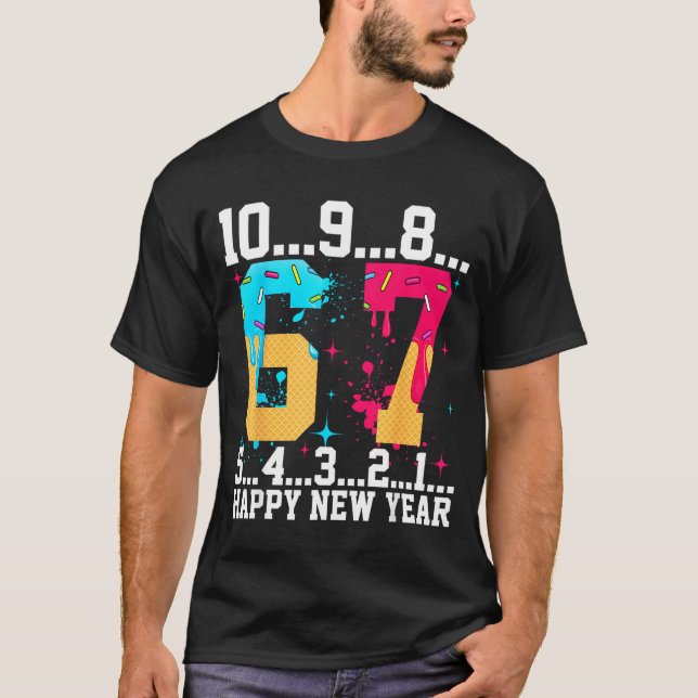 Camiseta 67 Happy New Year Six Seven Funny Countdown 2026  (Anverso)