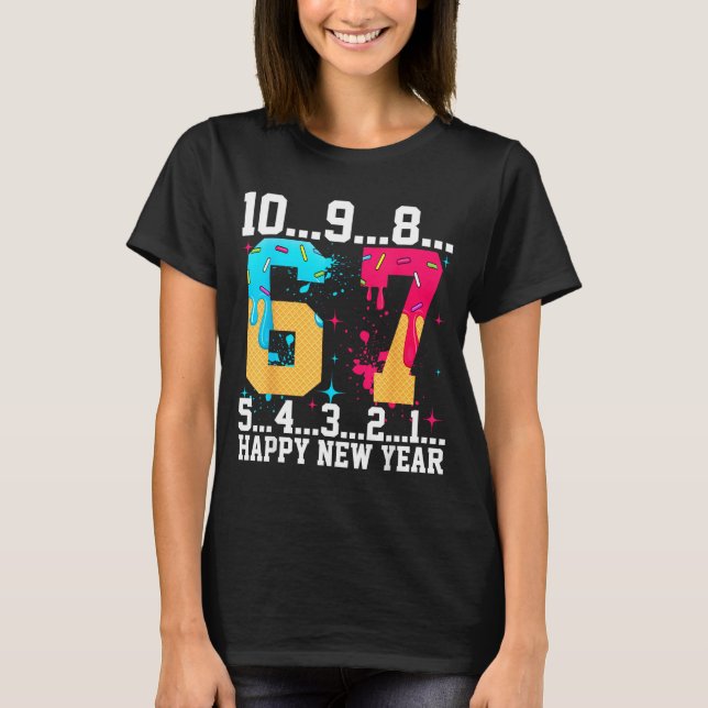 Camiseta 67 Happy New Year Six Seven Funny Countdown 2026  (Anverso)