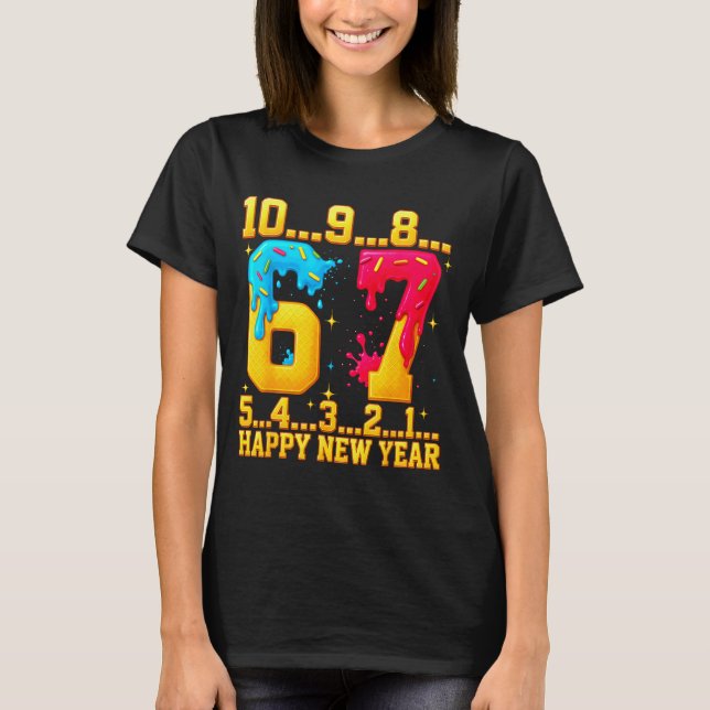 Camiseta 67 Happy New Year Six Seven Funny Countdown 2026  (Anverso)