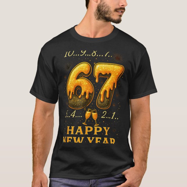 Camiseta 67 Happy New Year Six Seven Funny Countdown 2026 B (Anverso)