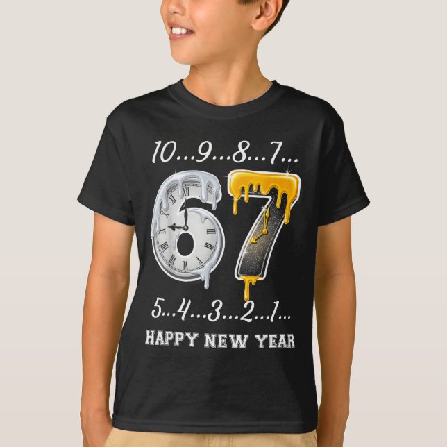 Camiseta 67 Happy New Year Six Seven Funny Countdown 2026 B (Anverso)