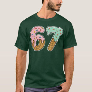 Camiseta 67 Helado 67 Meme Divertido Seis Siete Hombres Gen