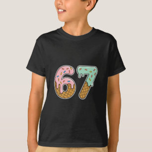 Camiseta 67 Helado 67 Meme Divertido Seis Siete Hombres Gen
