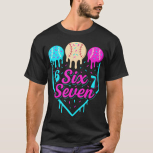 Camiseta 67 Helado Béisbol Goteo Plato de Home Six Seven 6 