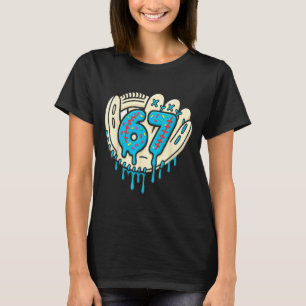 Camiseta 67 Helado Goteo Divertido Seis Siete Béisbol