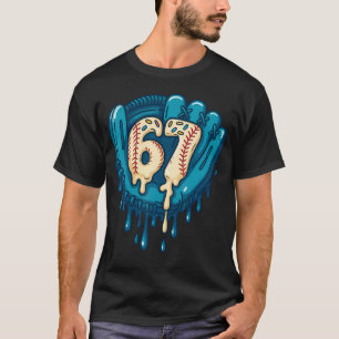 Camiseta 67 Helado Goteo Divertido Seis Siete Béisbol