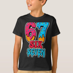 Camiseta 67 Helado Goteo Divertido Seis Siete Gen Alfa Meme