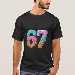 Camiseta 67 Helado Goteo Divertido Seis Siete Meme Número 6