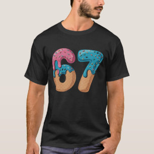 Camiseta 67 Helado Goteo Meme Divertido Six Seven Gen Alpha