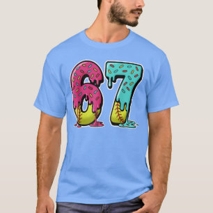 Camiseta 67 Helado Goteo Softbol Gen Alpha jerga Seis Siete