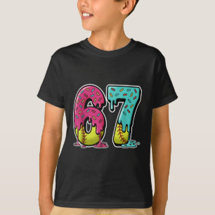 Camiseta 67 Helado Goteo Softbol Gen Alpha Jerga Seis Siete