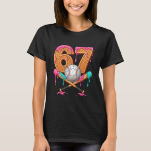 Camiseta 67 Helado Goteo Vender Número 67 Jugador Cumpleaño
