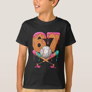Camiseta 67 Helado Goteo Vender Número 67 Jugador Cumpleaño