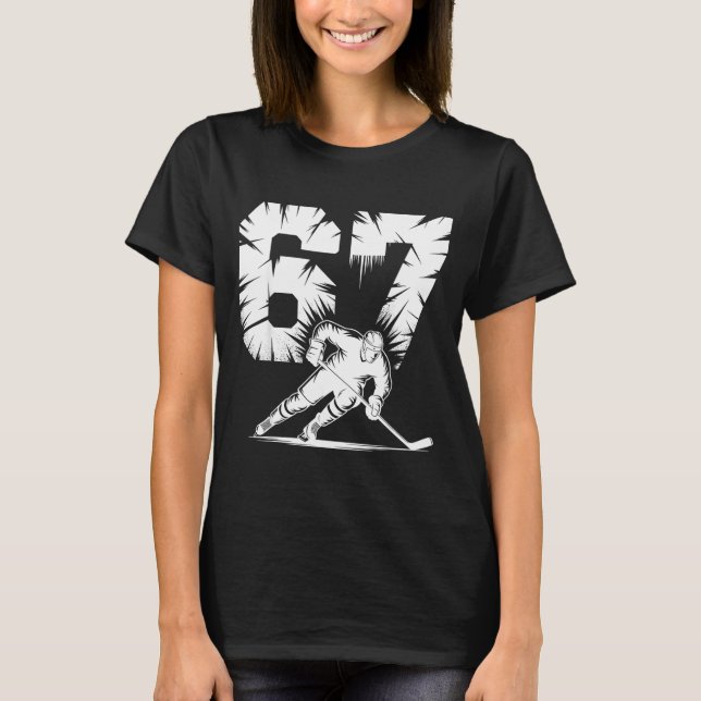 Camiseta 67 Hockey Cool Six Seven Gen Alpha Slang Winter St (Anverso)