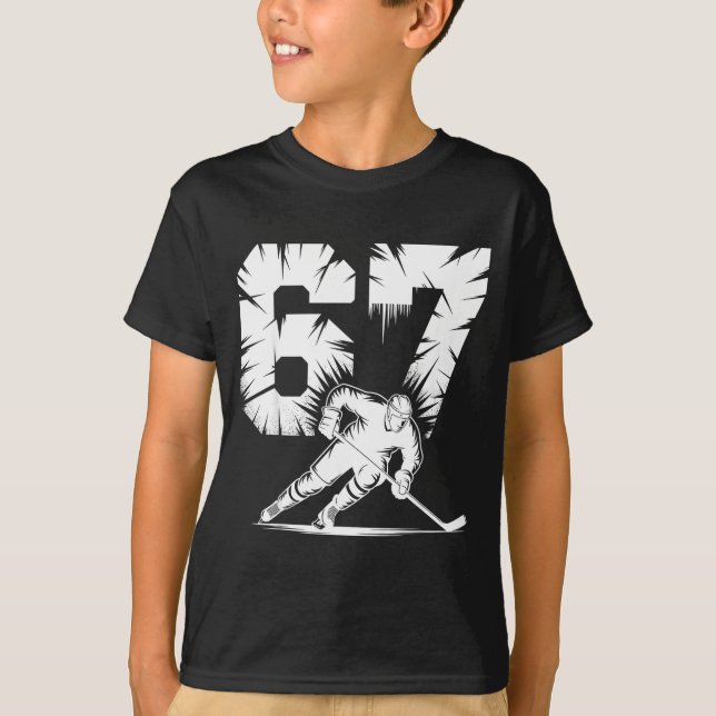 Camiseta 67 Hockey Cool Six Seven Gen Alpha Slang Winter St (Anverso)