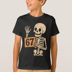 Camiseta 67 Humor de Meme 6-7 Esqueleto Divertido Seis Siet