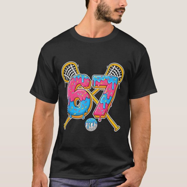 Camiseta 67 Ice Cream Drip Meme Gen Alpha Slang Lacrosse Sr (Anverso)