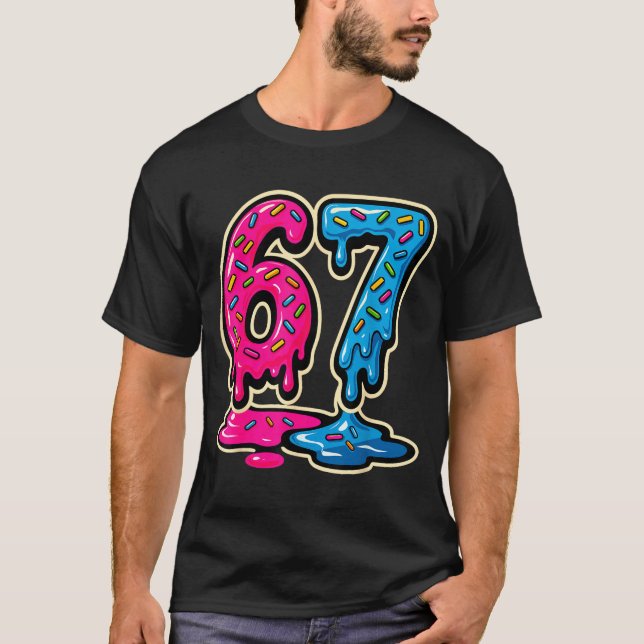 Camiseta 67 Ice Cream Meme Six Seven  (Anverso)