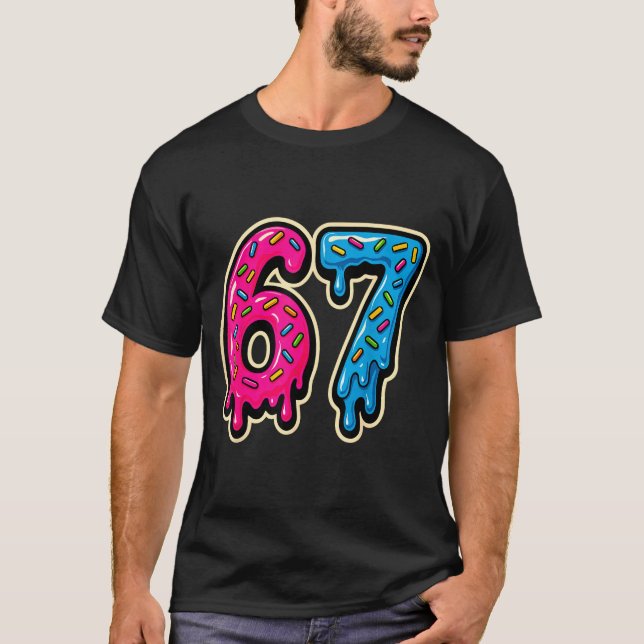 Camiseta 67 Ice Cream Meme Six Seven  (Anverso)