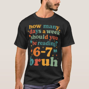 Camiseta 67 Lectura Ela Profesor Bibliotecario Retro 6 7 Me