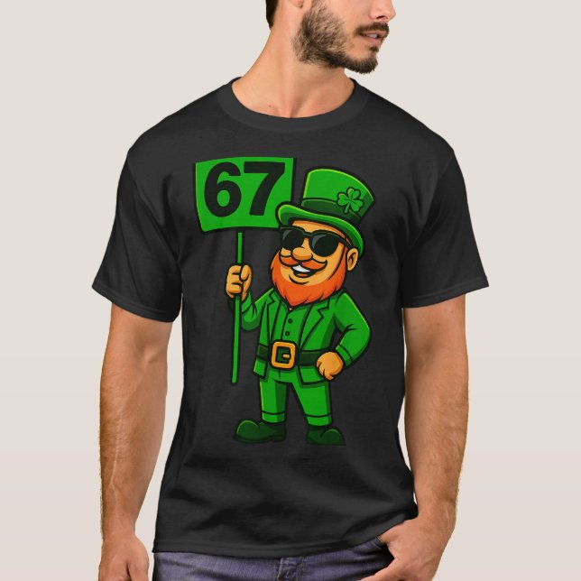 Camiseta 67 Leprechaun Six Seven Gen Meme Lucky Vibes St Pa (Anverso)