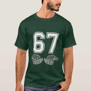 Camiseta 67 Mano Divertida Seis Siete Meme Generación Alfa 