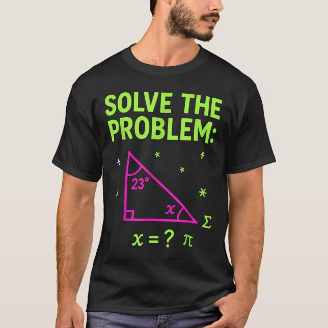Camiseta 67 Math Meme Solve The Problem Funny Teachers Stud (Anverso)