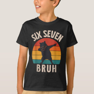 Camiseta 67 Meme 6 7 Dabbing Capyra Seis Siete Bruh Diverti