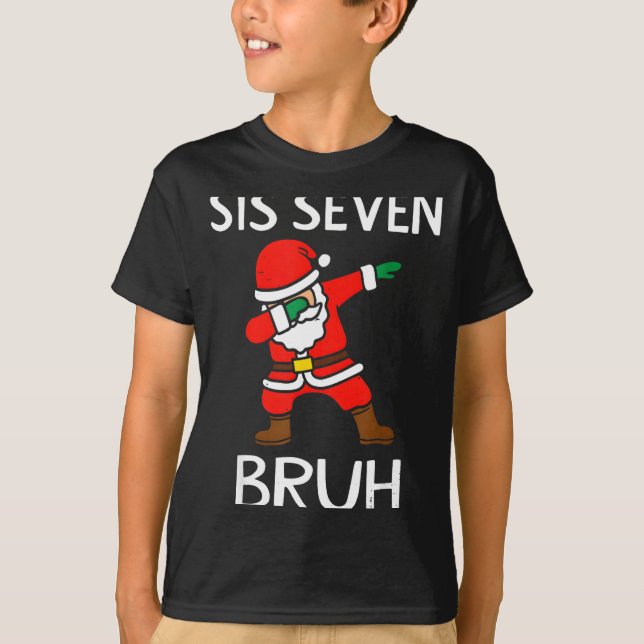 Camiseta 67 Meme 6 7 Funny Christmas Dabbing Santa Six Seve (Anverso)