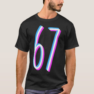 Camiseta 67 Meme 6 7 Seis Siete Disfraz de Número 