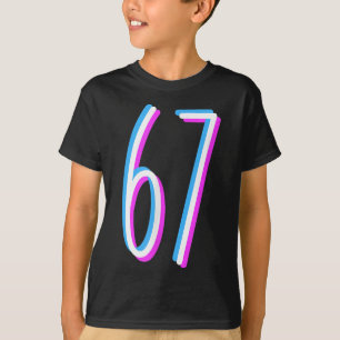 Camiseta 67 Meme 6 7 Seis Siete Traje De Número 