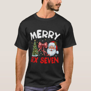 Camiseta 67 Meme Alegre Seis Siete Santa Coqueta Divertido